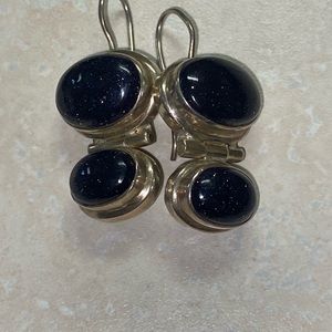 Blue sunstone earrings 925